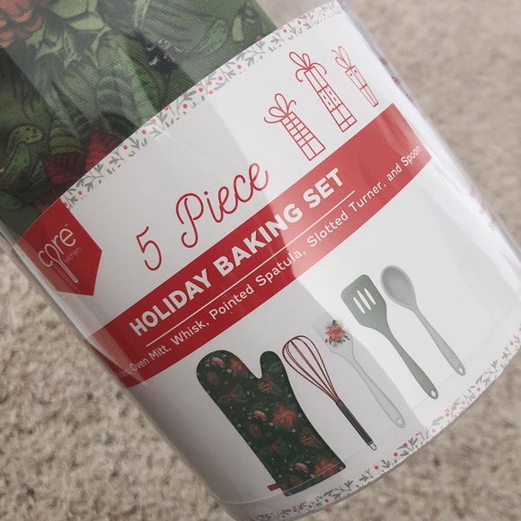 5-Piece Holiday Baking Set, Green Red NWT - Picture 2 of 4